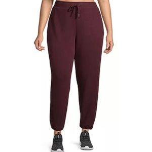 Xersion Women's Plus Size Dark Burgundy Mid Rise Jogger Pant Size 2X